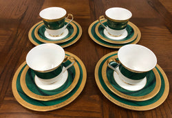 Vintage Sosume Emperor Green Dinner Set | Antique & Vintage | Moonee Ponds Antiques | Australia Wide Delivery
