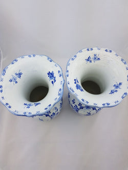 Pair Delftware Vases | Antique & Vintage | Moonee Ponds Antiques | Australia Wide Delivery