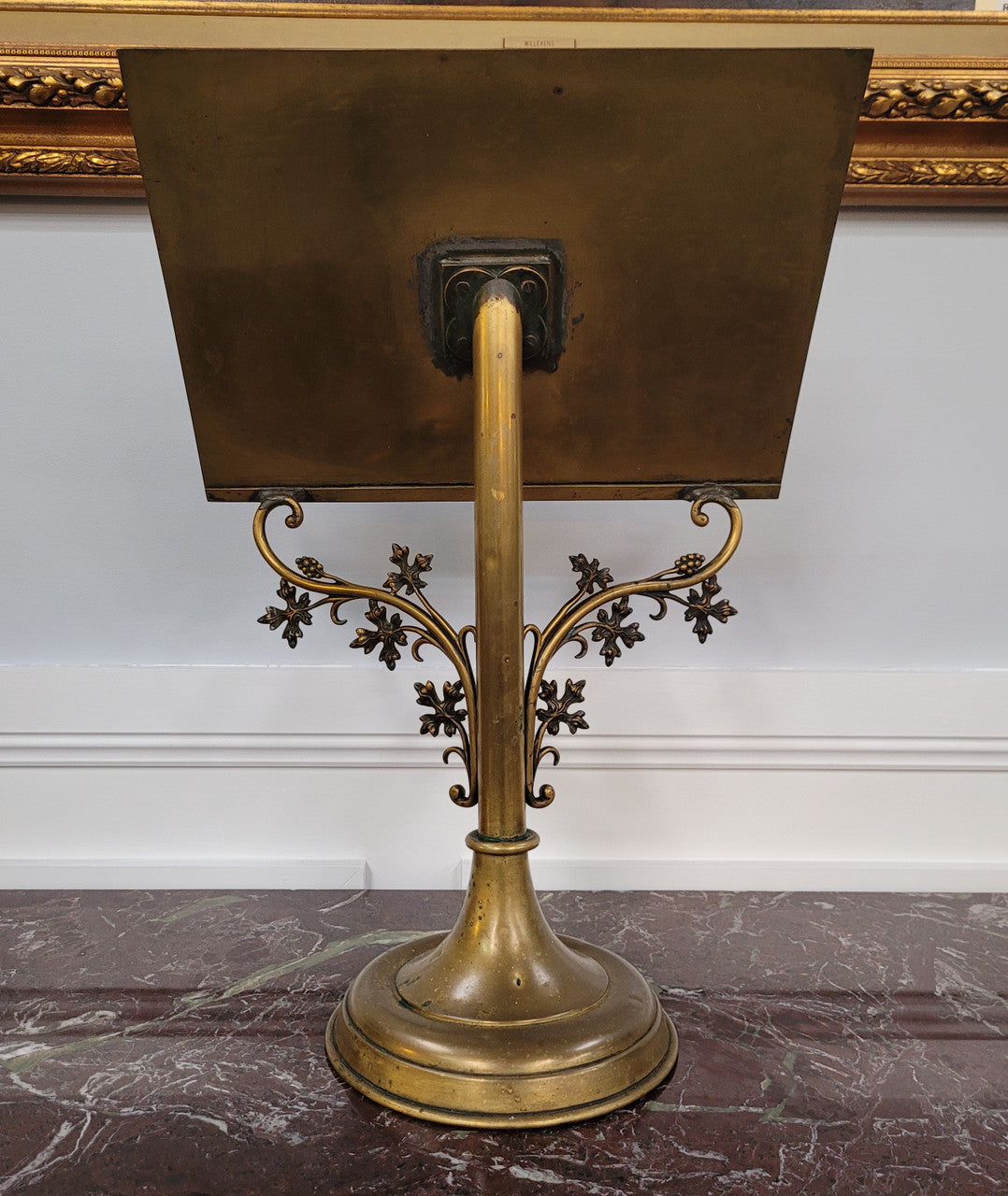 Rare Antique French brass Bible/Book stand in the Gothic style. In good original condition.