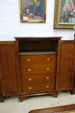 Blackwood Fiddleback Gentlemans Wardrobe-1 | Antique & Vintage | Moonee Ponds Antiques | Australia Wide Delivery