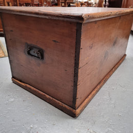 Late Victorian Pine Blanket Box Trunk