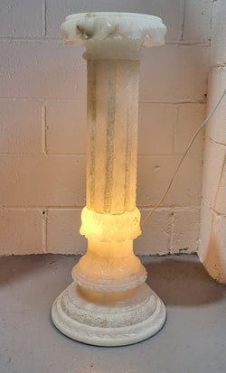 White Alabaster Floor Lamp Column Pedestal | Antique & Vintage | Moonee Ponds Antiques | Australia Wide Delivery