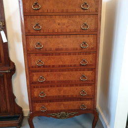 Louis XV Style Inlaid Marble Top Seminar