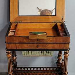 French 19th Century Mahogany & Ebonised Sewing/Work Table