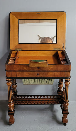 French 19th Century Mahogany & Ebonised Sewing-Work Table | Antique & Vintage | Moonee Ponds Antiques | Australia Wide Delivery