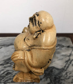 Vintage carved statue of Smiling Buddha | Antique & Vintage | Moonee Ponds Antiques | Australia Wide Delivery