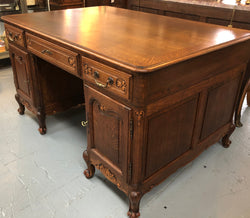 French Oak Louis XV Style Partners Desk | Antique & Vintage | Moonee Ponds Antiques | Australia Wide Delivery