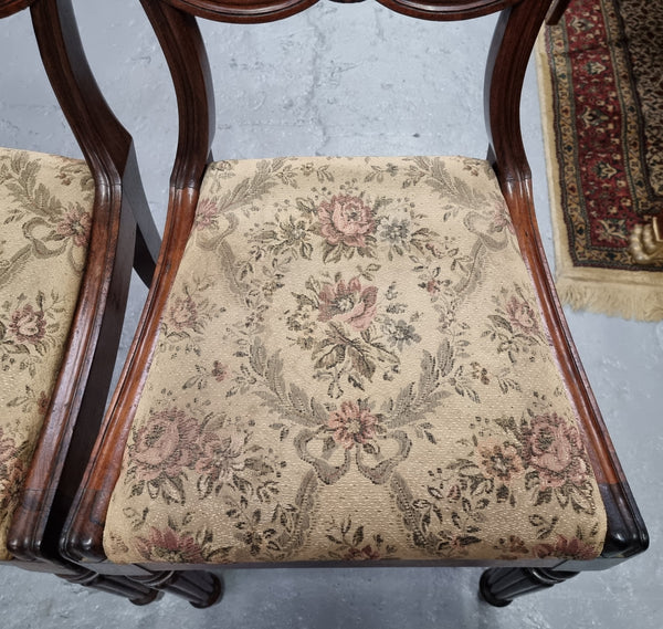 Stunning William IV carved Rosewood chairs from circa 1840's. Sourced locally they are in good original condition. Being sold individually for $450.00 each.