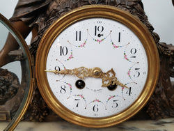 French Three Piece Clock Set Of Women And Cupid | Antique & Vintage | Moonee Ponds Antiques | Australia Wide Delivery