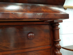 Victorian Flame Mahogany Tallboy With Barley Twist Supports | Antique & Vintage | Moonee Ponds Antiques | Australia Wide Delivery