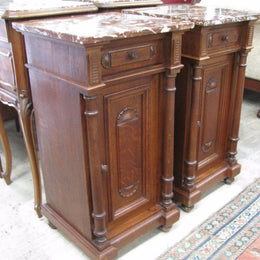 Pair of French Oak Bedside Cabinets