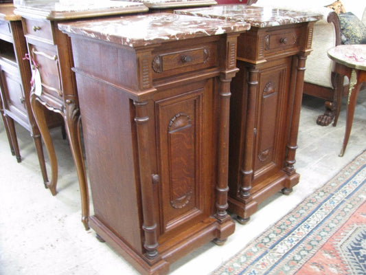 Pair of French Oak Bedside Cabinets