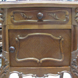 Pair of French Walnut Bedside Cabinets-1