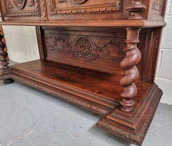 Henry II Style Nicely Carved French Oak Server | Antique & Vintage | Moonee Ponds Antiques | Australia Wide Delivery