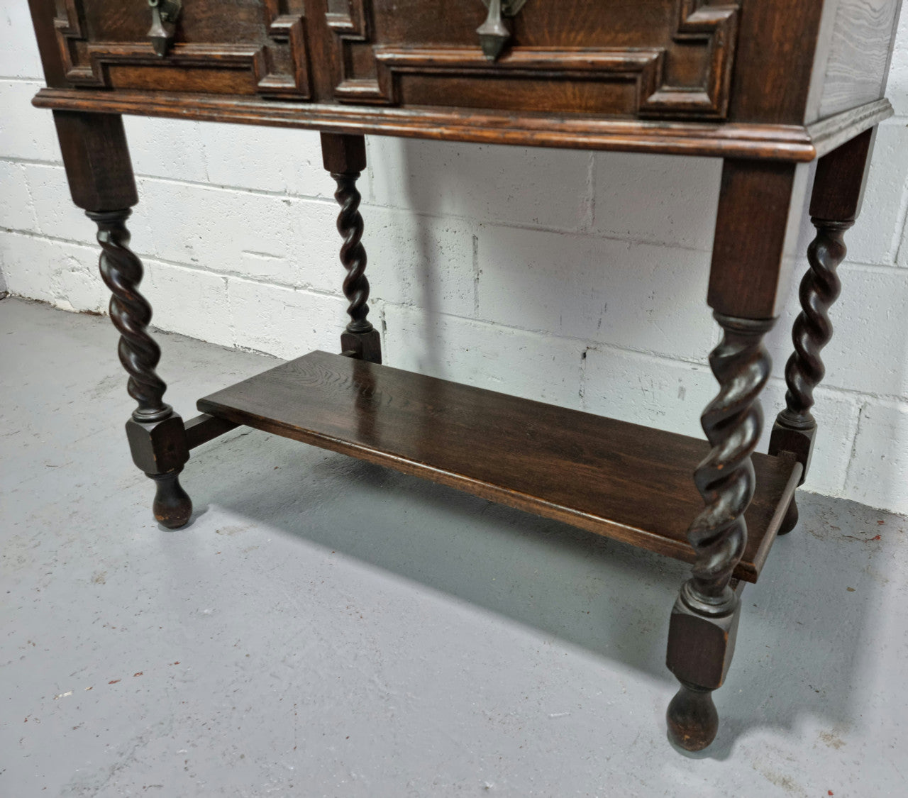 Beautiful Jacobean Style Two Drawer Side Cabinet | Antique & Vintage | Moonee Ponds Antiques | Australia Wide Delivery