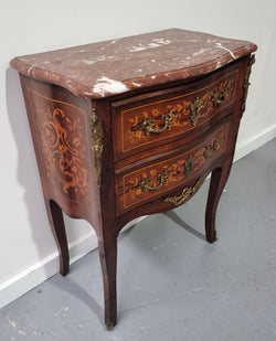 French Petite Two Drawer Inlaid Rosewood Commode | Antique & Vintage | Moonee Ponds Antiques | Australia Wide Delivery