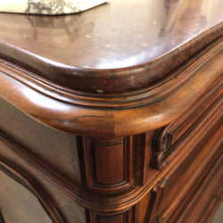 19th Century French Walnut Five Drawer Marble Top Commode | Antique & Vintage | Moonee Ponds Antiques | Australia Wide Delivery