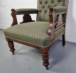 Pair of Edwardian Button Back Walnut Armchairs | Antique & Vintage | Moonee Ponds Antiques | Australia Wide Delivery
