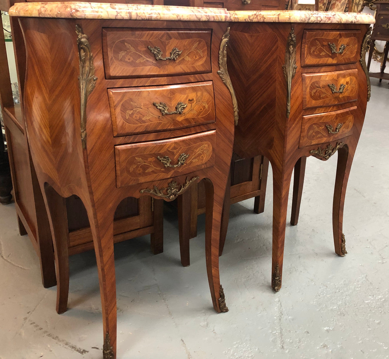 Pair of French Mini Commode Bedsides | Antique & Vintage | Moonee Ponds Antiques | Australia Wide Delivery