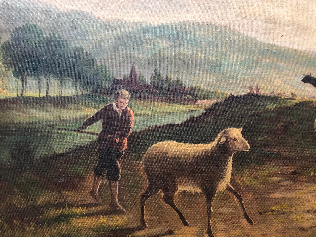 Antique Signed & Framed Oil On Canvas of "Country Scene" | Antique & Vintage | Moonee Ponds Antiques | Australia Wide Delivery