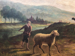 Antique Signed & Framed Oil On Canvas of "Country Scene" | Antique & Vintage | Moonee Ponds Antiques | Australia Wide Delivery