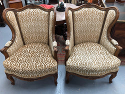 Stunning Pair Of French Wing Back Chairs | Antique & Vintage | Moonee Ponds Antiques | Australia Wide Delivery