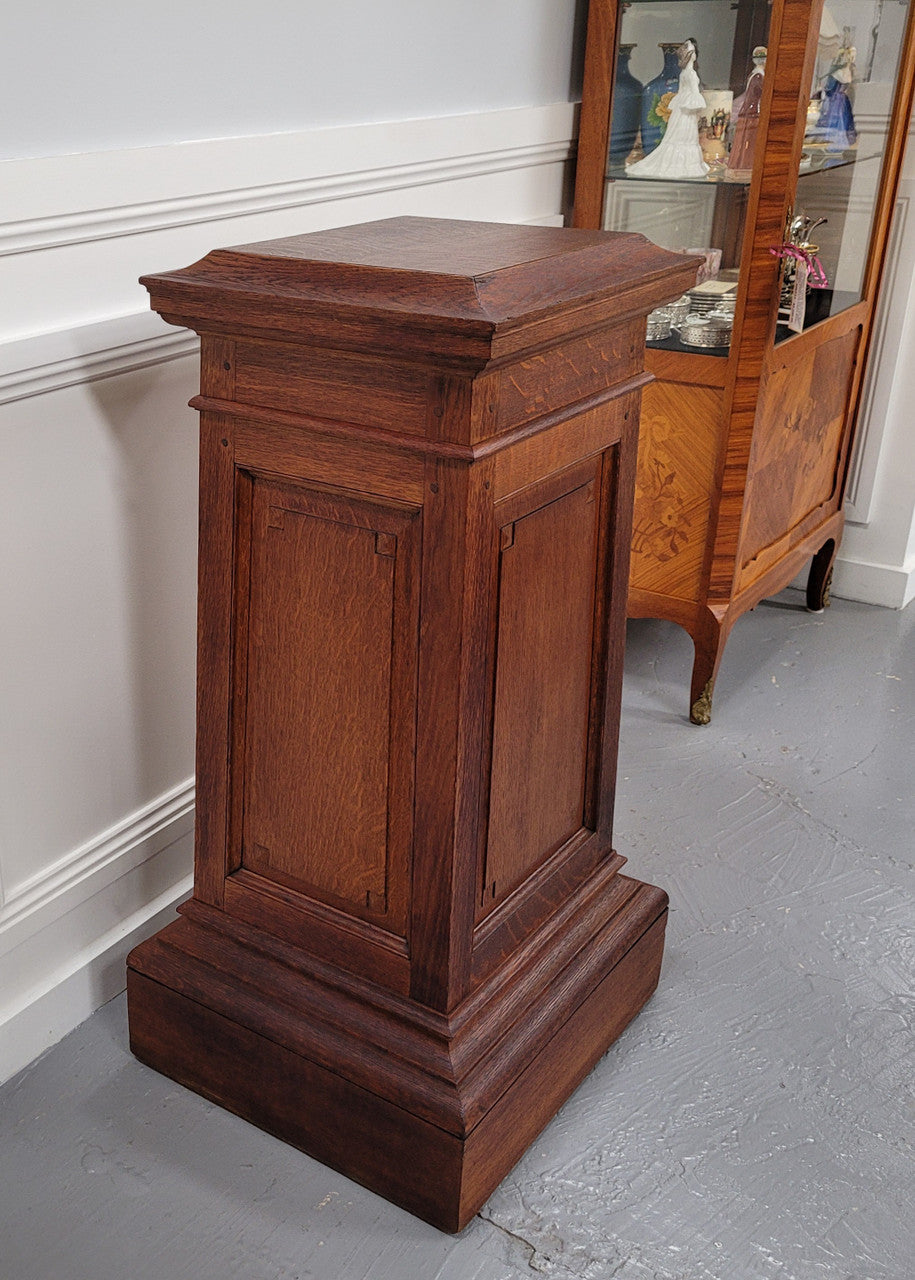 Sourced From France a Large French Oak Pedestal | Antique & Vintage | Moonee Ponds Antiques | Australia Wide Delivery