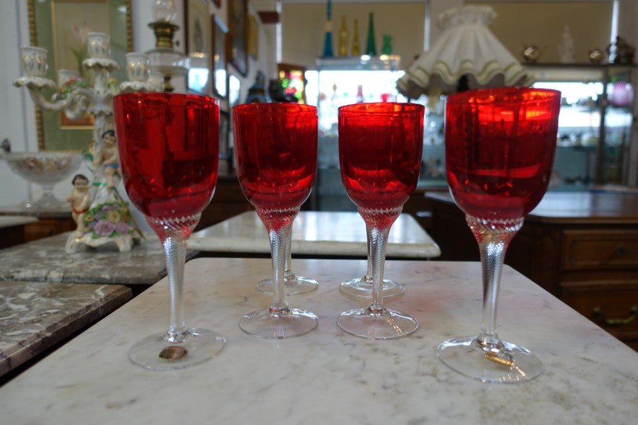 Bohemian Wine glasses | Antique & Vintage | Moonee Ponds Antiques | Australia Wide Delivery