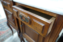 Pair Of French Walnut Bedside Cabinets-2 | Antique & Vintage | Moonee Ponds Antiques | Australia Wide Delivery