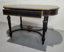 19th Century Napoleon III Boulle Ebonized Centre Table | Antique & Vintage | Moonee Ponds Antiques | Australia Wide Delivery