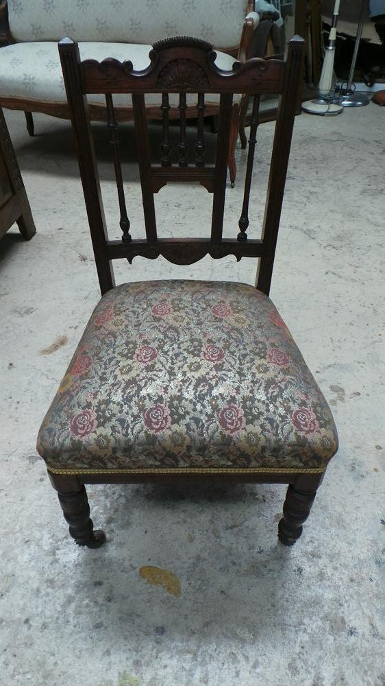 Upholstered Victorian Bedroom Chair | Antique & Vintage | Moonee Ponds Antiques | Australia Wide Delivery