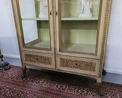 19th Century Painted & Gilt Two Door Vitrine | Antique & Vintage | Moonee Ponds Antiques | Australia Wide Delivery