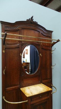 19th Century Carved Oak French Hall Stand | Antique & Vintage | Moonee Ponds Antiques | Australia Wide Delivery