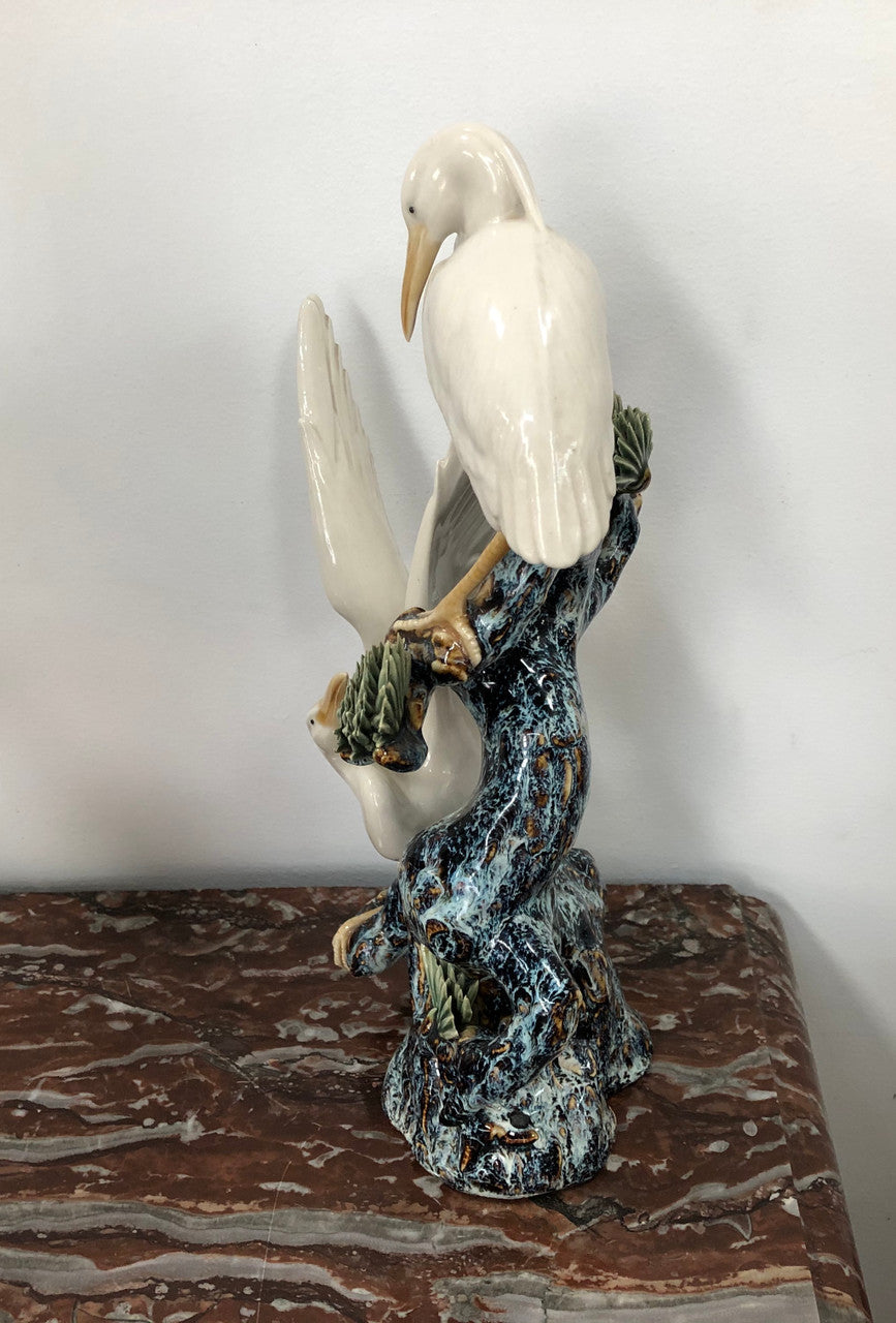 Impressive Chinese Sculpture Of Cranes Standing On Tree | Antique & Vintage | Moonee Ponds Antiques | Australia Wide Delivery