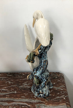 Impressive Chinese Sculpture Of Cranes Standing On Tree | Antique & Vintage | Moonee Ponds Antiques | Australia Wide Delivery