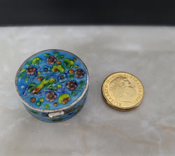 Antique Chinese Silver & Enamel Pill Box | Antique & Vintage | Moonee Ponds Antiques | Australia Wide Delivery
