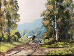 Lorraine Davies Framed Oil On Board Australian Farmhouse Landscape | Antique & Vintage | Moonee Ponds Antiques | Australia Wide Delivery