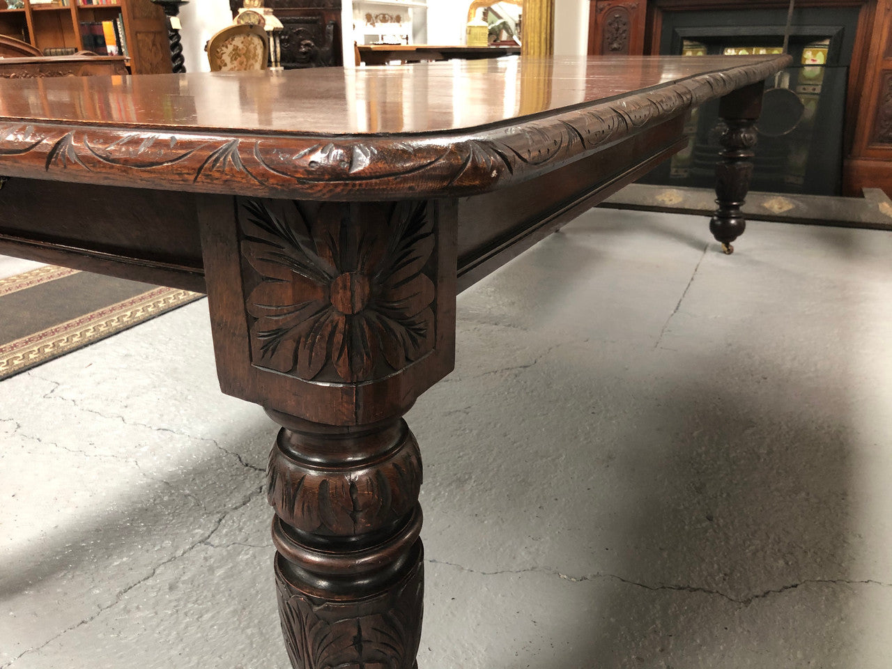 Antique English Tudor Style Extension Table | Antique & Vintage | Moonee Ponds Antiques | Australia Wide Delivery