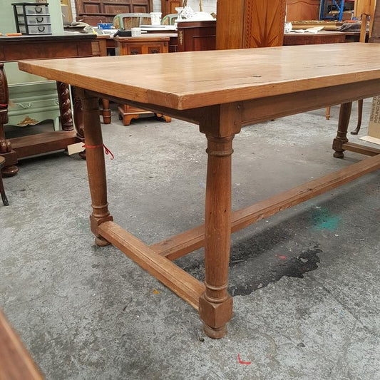 French Oak Refectory Style Table (original unrestored condition)