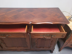 Louis XV Style Walnut Sideboard With 3 Drawers & 3 Doors | Antique & Vintage | Moonee Ponds Antiques | Australia Wide Delivery