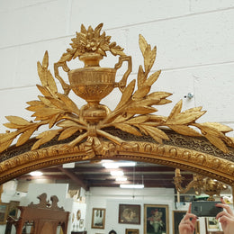 A Beautiful French Gilt Napoleon III Mantle Mirror