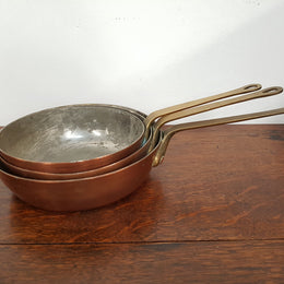 Antique Copper Frying Pans