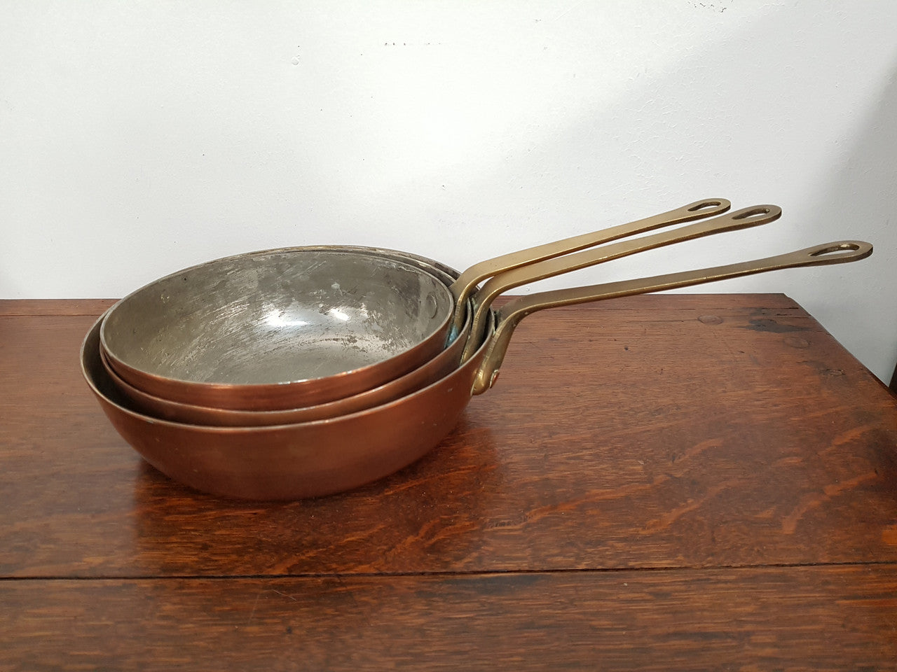 Antique Copper Frying Pans