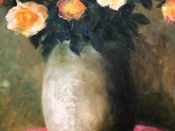 Vintage French-Belgium Signed Oil On Canvas "Floral Study" | Antique & Vintage | Moonee Ponds Antiques | Australia Wide Delivery