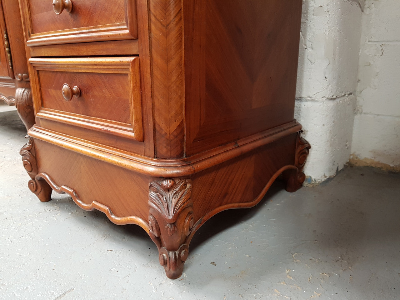 19th Century Louis XV Style French Walnut Drawers With Inset Marble Top | Antique & Vintage | Moonee Ponds Antiques | Australia Wide Delivery