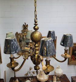 Stunning Six Arm French Bronze Chandelier | Antique & Vintage | Moonee Ponds Antiques | Australia Wide Delivery