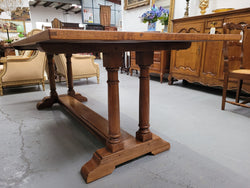 Vintage Custom Made Fruitwood Pedestal Dinning Table | Antique & Vintage | Moonee Ponds Antiques | Australia Wide Delivery