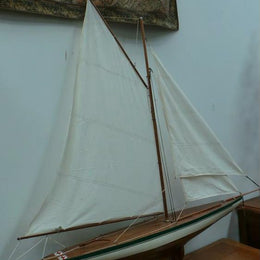 Vintage Wooden Model Yacht