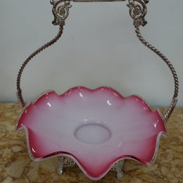 Victorian Glass Satin Ruby Bowl