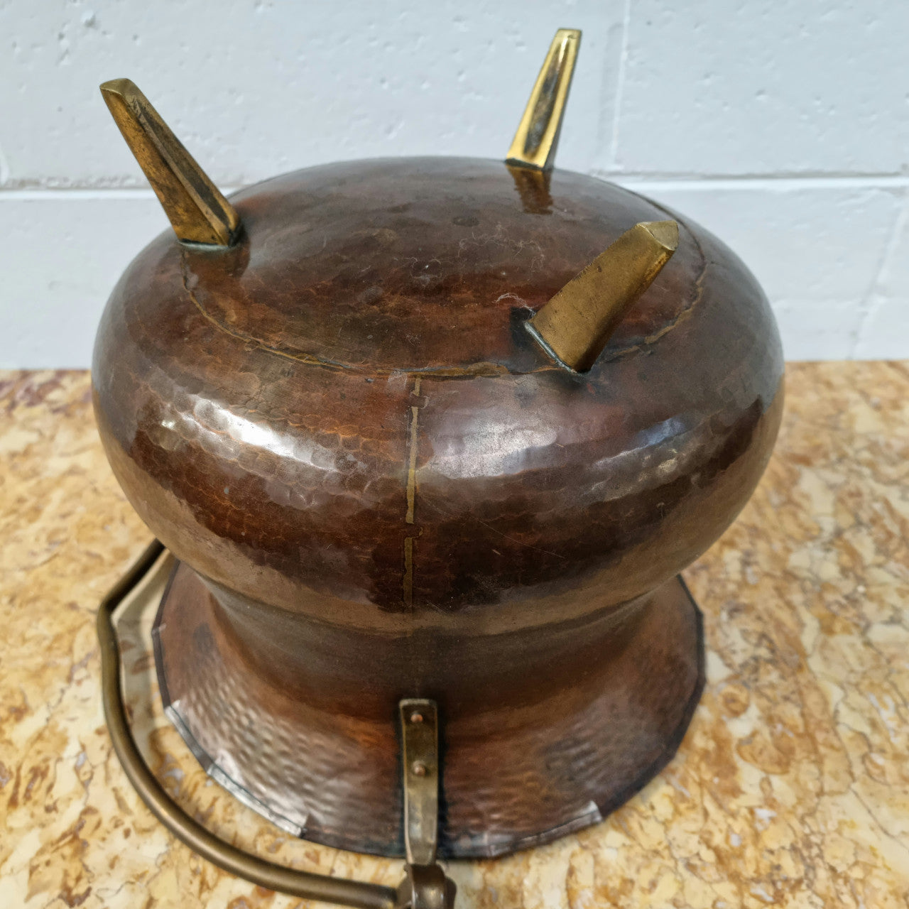 Antique Brass Decorative Jardinière With Handle | Antique & Vintage | Moonee Ponds Antiques | Australia Wide Delivery